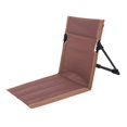 thumbnail image 3 of Folding Camping Lounger Chair Back Support Chair Iron Pipe Versatile Brown, 3 of 9