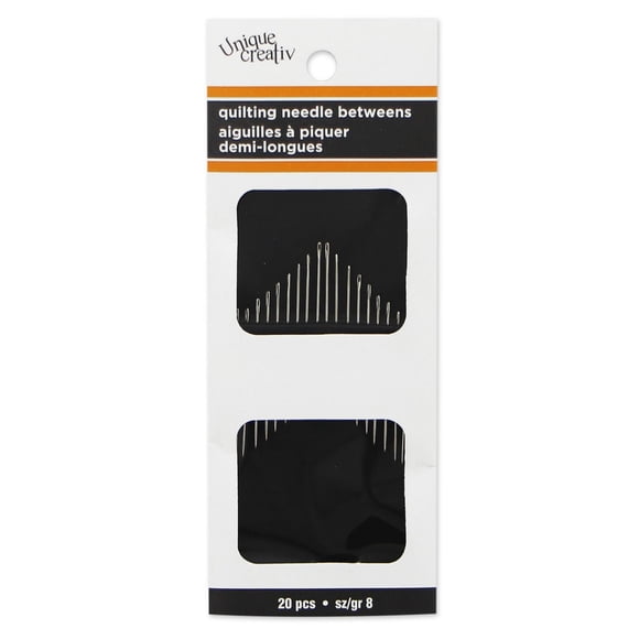UNIQUE CREATIV Size 8 Quilting Needles for Hand Stitching, 20 Pcs