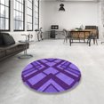 thumbnail image 4 of Ahgly Tapis d'Intérieur Lavable en Machine Carré Transitionnel Violet Vif, 6 Pieds Carré, 4 of 7