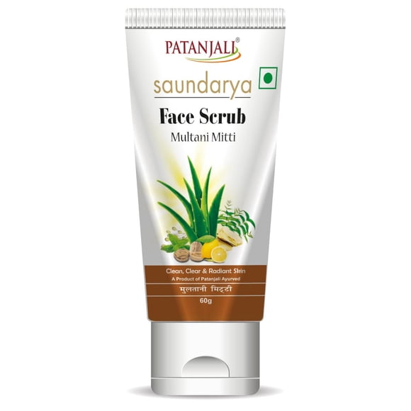 Patanjali Saundarya Face Scrub Multani Mitti (Fuller's Earth) 60 gm / 2.02 fl oz