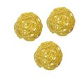 thumbnail image 4 of letairis 10Pcs/lot Artificial 3cm Straw Ball Birthday Party Wedding tion Rattan Yellow, 4 of 8