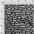thumbnail image 2 of oneOone Cotton Poplin Black Fabric Text Craft Projects Decor Fabric Printed By The Yard 56 Inch Wide-W8, 2 of 5