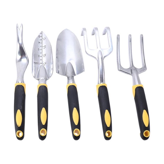 Outils de Plantation de Succulentes, Manche en Caoutchouc Doux Confortable, Manche en Silicone Antidérapant, Design Ergonomique, Acier Inoxydable Résistant, Gants de Jardinage, Ensemble d'Outils de Jardin Tout-en-un