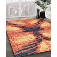 thumbnail image 2 of Ahgly Company Tapis d'Intérieur Rectangulaires Abstraits Rouge Brique Feu, 5 Pieds x 7 Pieds, 2 of 6
