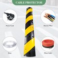thumbnail image 4 of TROPOW 2-Pack Rubber Speed Bumps with Dual Cable Protector Channels – Heavy-Duty Traffic Calming Humps for Driveways & Roads, 4 of 8