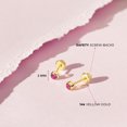 thumbnail image 4 of Or Jaune 14k Rond 3 mm Rubis Simulé Serti Clos Clous à Vis pour Bébés Filles, 4 of 7