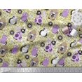 thumbnail image 2 of Soimoi Poly Georgette Fabric Spiral,Floral & Cat Cartoon Print Sewing Fabric Yard 52 Inch Wide, 2 of 3