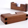 thumbnail image 3 of UPGRATOR 1PC Card Stands Wooden Holder for Business Card Display on Desk, 3 of 8