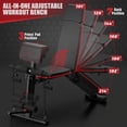 thumbnail image 4 of GIKPAL 7 Positions Adjustable Weight Bench,With Extended Headrest and Leg Extension,Foldable Workout Olympic Weight Bench Press for Full Body Strength Training,Maximum Weight 770 Lbs., 4 of 7