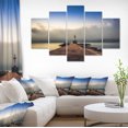thumbnail image 1 of Lighthouse on Coast and Cloudy Sky - Modern Canvas Art Print, 1 of 3
