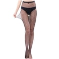 thumbnail image 1 of Penkiiy Bas Résille pour Femmes Pantalons pour Femmes Leggings Aguichant en Maille Transparente Grande Taille Bas Résille Résille Collants Café, 1 of 3