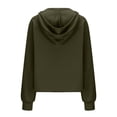 thumbnail image 5 of Half Zip Sweatshirt Women Plus Size Fleece Cropped Hoodies Pullover Fall Winter Warm Tops, 5 of 5