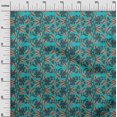 thumbnail image 2 of oneOone Georgette Viscose Fabric Leaves & Floral Block Print Fabric By The Yard 42 Inch Wide, 2 of 4