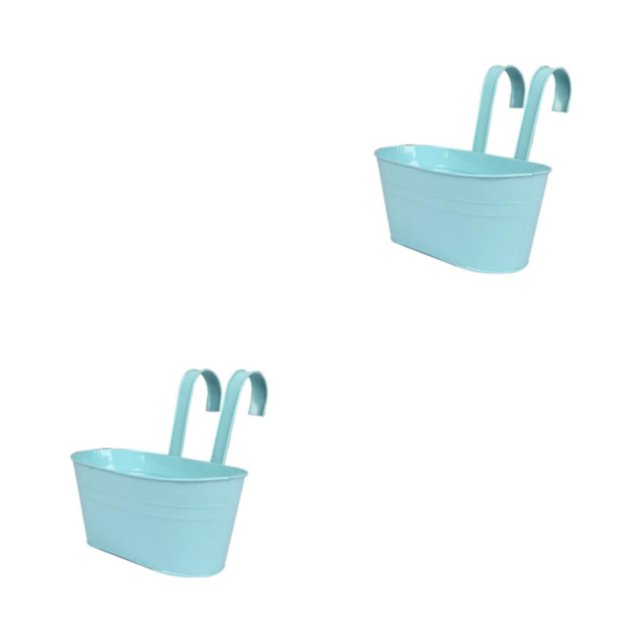 relayinert Outdoor Hanging Pots For Plants Practical And Beautiful Solution Detachable Light blue 2Set