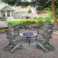 thumbnail image 3 of Costway Chaise Adirondack de Patio Résistante aux Intempéries pour Jardin et Terrasse avec Porte-Gobelet Gris, 3 of 7