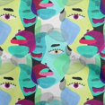 thumbnail image 1 of oneOone Velvet Lime Fabric Abstracts Sewing Material Print Fabric By The Yard 58 Inch Wide, 1 of 5