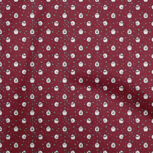 oneOone Viscose Jersey Maroon Fabric Random Sewing Craft Projects Fabric Prints By Yard 60 Inch Wide