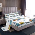 thumbnail image 1 of Erosebridal Ensemble de Draps pour Lit Double Garçon Train, Draps de Lit Double Transport Routier, Déco Ferroviaire 4 Pcs, 1 of 6