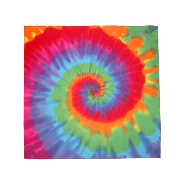 CTM® Rainbow Tie Dye Bandana (Pack of 6)