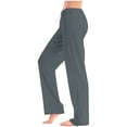 thumbnail image 2 of ohmzyzo Womens Summer Fashion Solid Casual Elastic Waist Drawstring Long Pants, 2 of 5