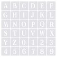 thumbnail image 1 of Unique Bargains 4 Inch Letter Number Stencils 5' Width Reusable Alphabet Numbers Templates Set with Ring White 36 Pack, 1 of 6