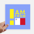 thumbnail image 1 of Je Suis de Malta Art Déco Mode Autocollant Tags Mur Image Ordinateur Portable Décalque Auto-Adhésif, 1 of 1