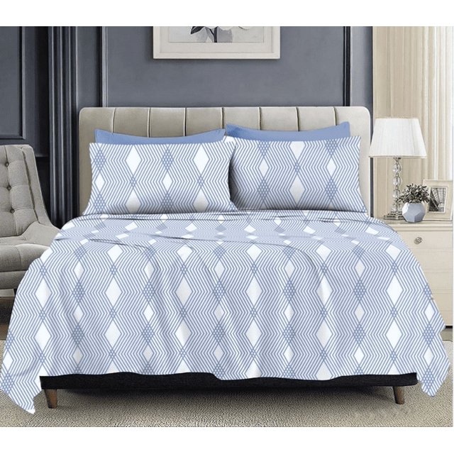 Stripe Harmony Bed Cover - Blue