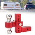 thumbnail image 4 of <p>Receiver Hitch Ball Mount, 6in Drop Rise Rustproof Adjustable Trailer Hitch Kit Long Lifespan 12500LBS Capacity  For 2in Heavy Truck GTW Traction Hook Receiver</p>, 4 of 7