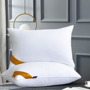 Today Discount ! Aqestyerly Feather Velvet Hotel—Grade Pillow Core Soft and Supportive Down Bed Pillow Suitable for Back Side and Stomach Sleepers Made of Skin Friendly Cotton Fabric