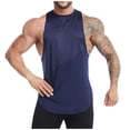 thumbnail image 3 of WMTBSRSW Men's Summer Quick Dry Athletic Tops Lightweight Jogging Tank Tops for Men Elastic Workout Gym Muscle Sleeveless Shirts, 3 of 5