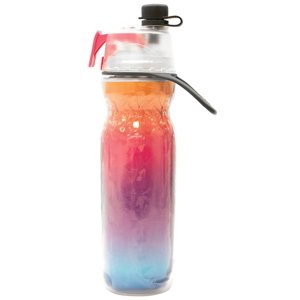 O2COOL ArcticSqueeze Mist N Sip Water Bottle, 20 oz Ombre Raspberry