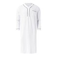 thumbnail image 4 of Mens Muslim Arabia Casual Long Sleeve Pocket Loose Robe Shirt Muslim Robe Solid Pocket, 4 of 4