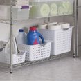 thumbnail image 5 of Sterilite Deep Ultra Plastic Storage Baskets w/ Handles, White, 30 Pack, 5 of 5