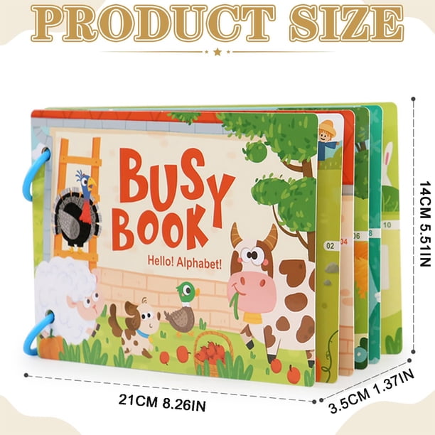 Busy Board Montessori – Livre Occupé Forêt 20 Activités – Pour 1-6 Ans – Motricité Fine, Pêche, Marionnettes – Voyage & éducatif
