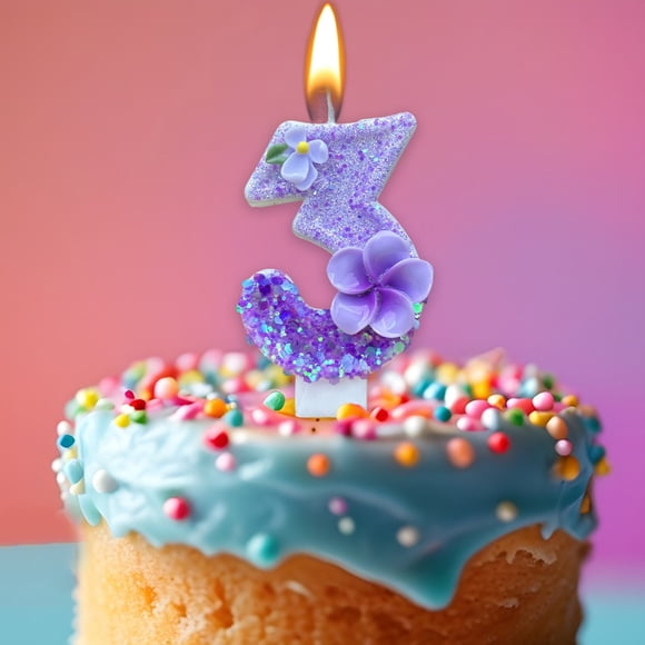 3Pcs Roman Numeral Birthday Candles, Uscallm Roman Numeral Birthday Candles Wax Number Candles for Birthday Cake Decoration Party Supplies Anniversary Celebration