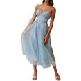 thumbnail image 3 of Diconna Robe de Soirée Formelle en Tulle pour Femme, Couleur Unie, Dos Nu, Corset, Robe de Soirée pour Cocktail, Mariage, Fête, 3 of 5