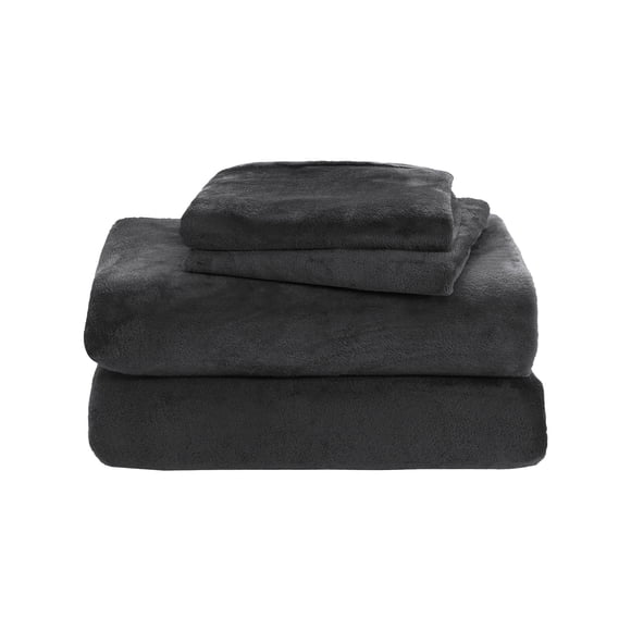 yulier Ensemble de Draps en Flanelle Velours Peluche Doux et Confortable 3 Pcs, Ensemble de Drap-Housse et Taie d'Oreiller Douillet et Chaud, Ensemble de Draps en Flanelle Velours Peluche Anti-Boulochage à Poches Profondes, 59"x79 Pouces