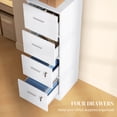 thumbnail image 4 of HOMCOM Classeur à 4 Tiroirs Armoire de Classement Verrouillable pour Formats A4 et Lettre, 4 of 10