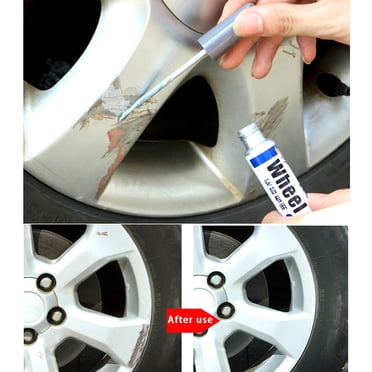 Stylo de Réparation pour Égratignures de Jantes de Voiture, Stylo de Retouche à Séchage Rapide en Alliage d'Aluminium, Outil de Réparation Permanent Imperméable pour Couvrir les Égratignures des Jantes de Pneus de Voiture et la Restauration