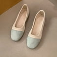 thumbnail image 2 of Casual Shoes For Women, Color-Block Canvas Slip-On Flats with Round Toe and Soft Sole for Spring and Summer, Large Sizes Available, 2 of 5