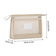 thumbnail image 3 of SLYNSHome Mesh Zipper Pouch Transparent Lightweight Nylon File Folders,A4 Size Multi-Layer Subject Document Organizer Accessories Storage Bag for Office Supplies - Khaki, 3 of 6