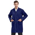 thumbnail image 1 of TOPTIE Unisex Scrubs Lab Coat Professional Doctor Uniform Workwear Long Sleeve Shop Coat-Navy-M, 1 of 5