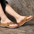 thumbnail image 3 of Stretch Orthotic Slide Sandals Cross Sandals Woven Beach Wedge Slippers Shoes, 3 of 7