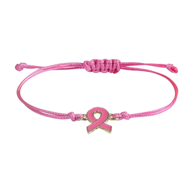 Advocate The Bracelet For Womens Health Ribbon Bracelet Breast Illness Awareness Day Pull-Out Hand Chain Holiday Gift