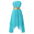thumbnail image 2 of Ocealan Robe de Danse pour Filles Enfants Métallique Sans Manches Longue Robe Ourlet Irrégulier Danse Bleu Vert 6, 2 of 5