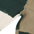 thumbnail image 4 of Women Color Block Jeans Middle Waist Pockets Patchwork Straight Trousers Casual Style Bottoms Green XXL, 4 of 7