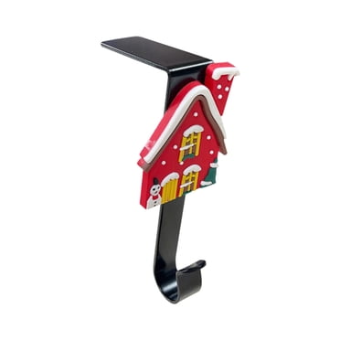 YIMWNYI Decorative Hook, Christmas Stocking Hook, No Damage Holiday Hook, Festive Fireplace Decoration, Durable Alloy Design, J-shaped Holiday Ornament Holder