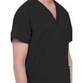 thumbnail image 3 of Landau Essentials Men's Classic Fit V-Neck Five Pocket Scrub Top, Style 7489, 3 of 8