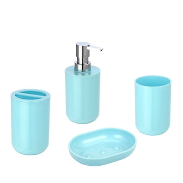Jessar - Ensemble d'Accessoires de Salle de Bain 4 Pcs, Bleu