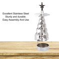 thumbnail image 3 of Stainless Steel Rotating Candle Holder with Tray for Romantic Home Decor and Special Occasions Tabletop Candlestick Set for Christmas Weddings Parties, 3 of 8